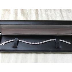 White Gold Sterling Diamond Tennis Bracelet