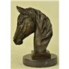 Image 2 : Bronze Horse Head Equestrian Sculpture