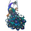 Image 2 : Blue Peacock Tiffany Style Stained Glass Hanging Panel