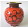 Image 1 : Gouda Flora Tokio Orange Ceramic Vase #1405393