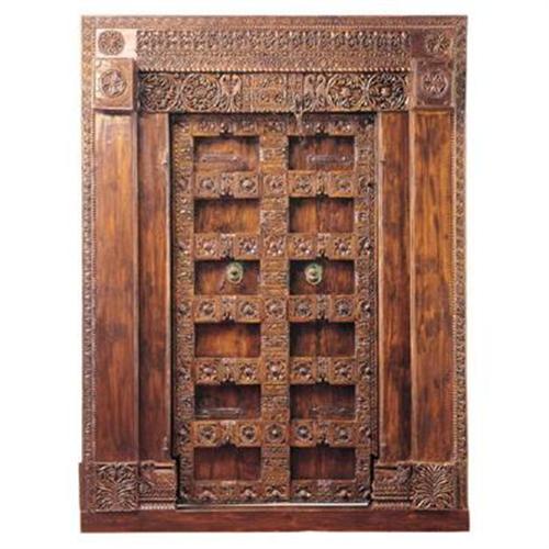 Gujarat Hand Carved Indian Teak Door Frame 1405425