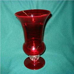 Pairpoint Ruby Vase with Control Bubble #1405673