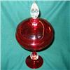 Image 1 : Pairpoint Ruby Compote  with Control Bubble #1405674