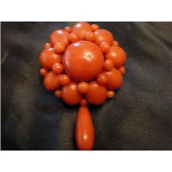 Outstanding Victorian Coral Brooch #1405936