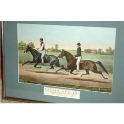 Framed Horse Racing Print Tacony & Mac  #1406056