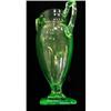 Image 1 : U.S. Glass Co. Vaseline Glass Vase #1425327