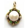 Image 1 : Pearl and  Demantoid Garnet Pendant #1425540