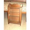 Image 1 : Wooden Wall Rack with Glass Shelfs and Door. #1440533
