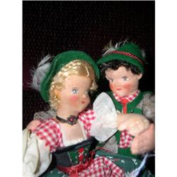 Pair of cloth dolls from European Country #1440798