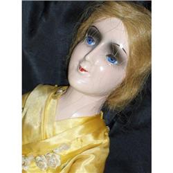 GLASS EYES Antique BOUDOIR BED DOLL Million $ #1458168