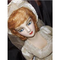 RARE Antique BOUDOIR BED DOLL BRIDE Million $ #1458170