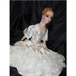 Antique COMPOSITION BOUDOIR BED DOLL Million $ #1458173