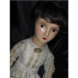 Antique COMPOSITION BOUDOIR BED DOLL Million $ #1458174