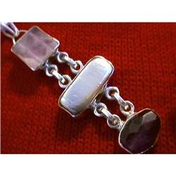 STERLING SILVER AMETHYST QUARTZ PEARL PENDANT #1458178
