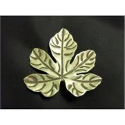 STERLING SILVER Estate GIANT Leaf Pendant #1458179
