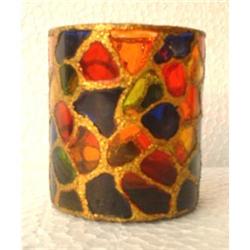  GLASS HAND PAINTED WITH UNIQUE DESIGN. #1458189