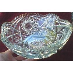 American Brilliant Cut Glass Bowl 10 inch #1458190