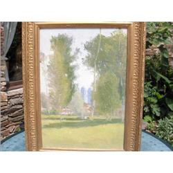 French Oil on Canvas Dated Verso 1907 #1458202