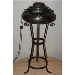 Antique Art Deco Copper Humidifier & Iron Stand#1458218
