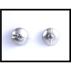 18K White Gold Diamond Earrings #1458280