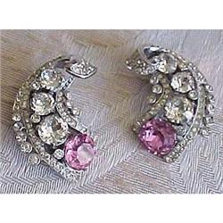 pair of vintage sterling fur clips Eisenberg? #1458469