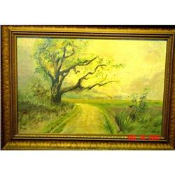 Oil, Barren Tree on Road #1458485