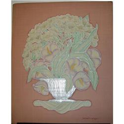 Painting on silk- Plant- pair #1458488