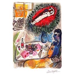 BEAUTIFUL MARC CHAGALL REVERIE SIGNED #1458491