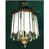 Image 1 : Antique  White Leaded Slag Glass Chandelier #1458500