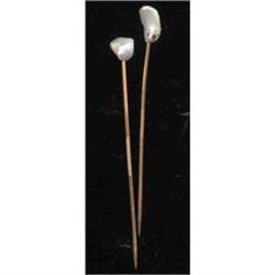 Pins Pearls Baroque PAIR, Gold  Sticks #1458501