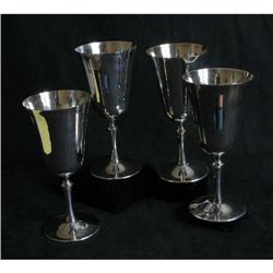 Italian Hallmarked Silver Wine Glasses goblets #1458506
