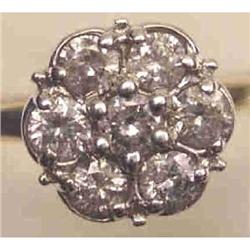 Diamond and 14k flower ring. #1458624