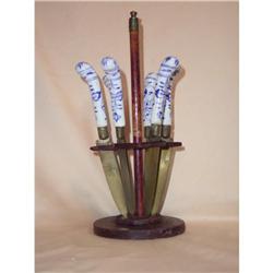 Zwiebelmuster [Blue Union]  knife set #1458646