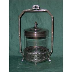 Glass Art Deco Cookie Jar  #1458651
