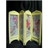 Image 1 : Stamped & Signed 4-Panel Floral Japanese Screen#1458882