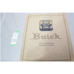 1924 BUICK CATALOG loose cover