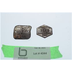 1940 ERA SASK CHAUFFEUR BADGES / NO STUDS