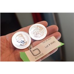 2 TIMES THE MONEY $  5 DOLLAR STERLING SILVER 1 OZ. CANADA COIN