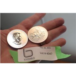 2 TIMES THE MONEY $  5 DOLLAR STERLING SILVER 1 OZ. CANADA COIN