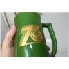 Image 3 : 1976 MINT SASKATCHEWAN ROUGHRIDERS FOOTBALL POTTERY BEER MUG 100 DOLLAR PLATE DINNER