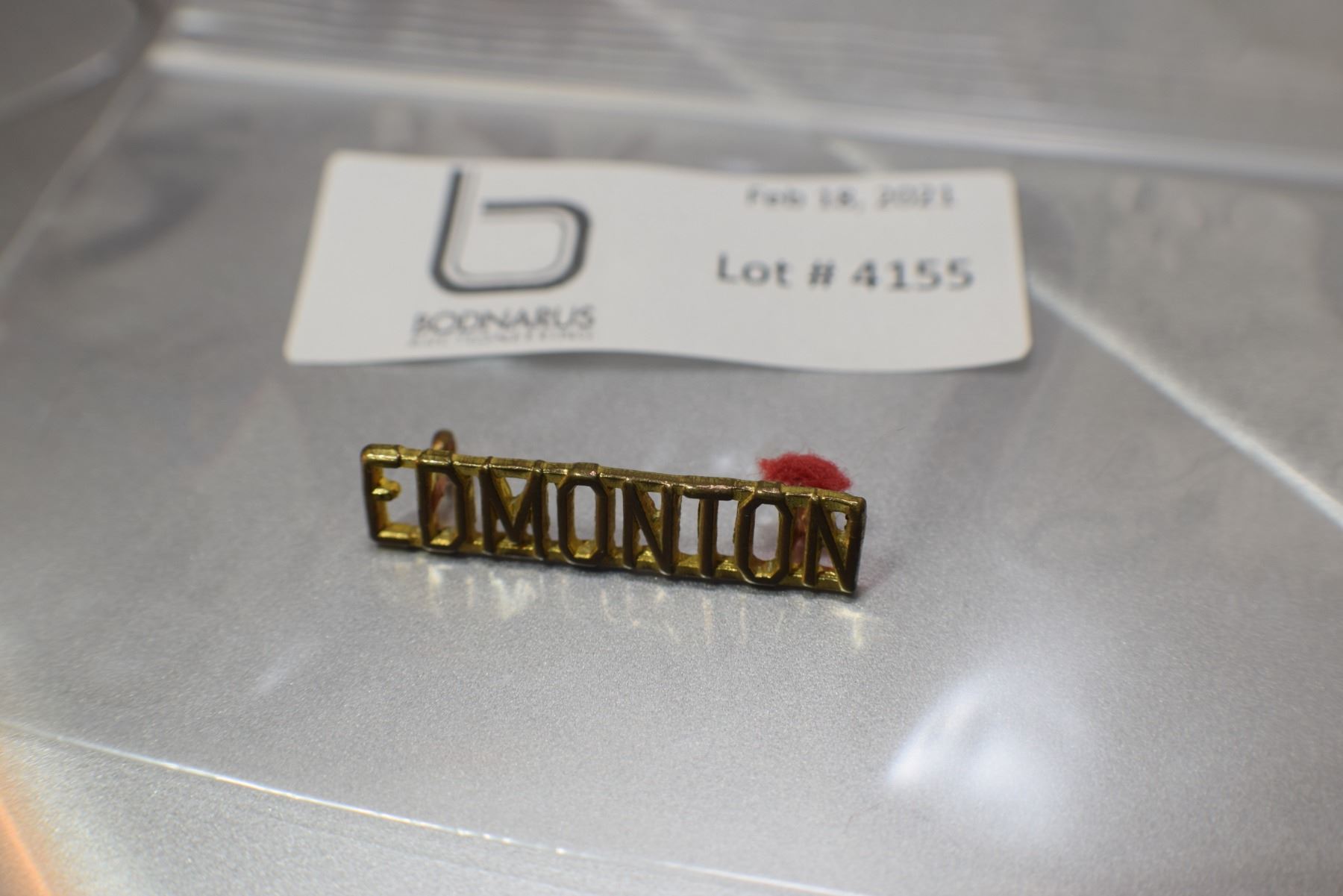 Edmonton Script REGIMENT CAP BADGE - EDMONTON SCRIPT BADGE