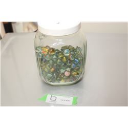 ANTIQUE JAR OF MARBLES