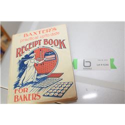 ANTIQUE 1922 BAKERS RECEIPT BOOK ,,commercial large volumes baking