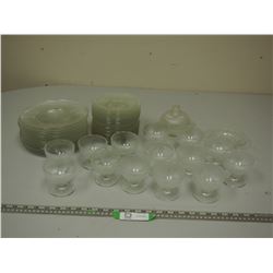 LOT OF DEPRESSION GLASS DISHWARE (45 PC)