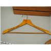 Image 2 : 2 VINTAGE WOODEN CLOTHES HANGERS & 2 WOODEN CRATES