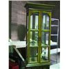 Image 2 : 2 PIECE WOODEN CARIO CABINET ( 79 1/2 IN TALL 24 IN WIDE) WITH (2) GLASS SHELVES