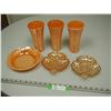 Image 1 : Peach luster and carnival glass dishware
