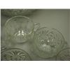 Image 5 : Clear glass punch bowl with glass cups from different sets