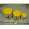 Image 2 : Set of 3 vintage cannisters
