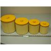 Image 4 : Set of 4 vintage cannisters